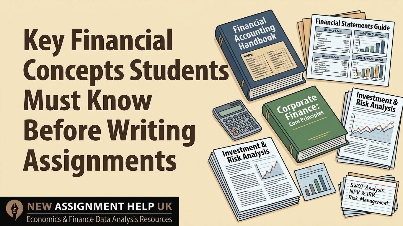 student studying finance concepts for assignments